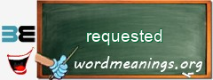 WordMeaning blackboard for requested